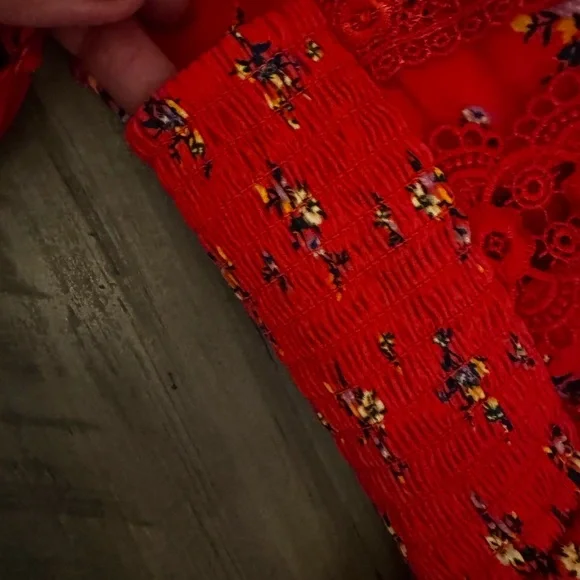 Free People Chic Red Floral Maxi Slip Dress - Picture 9 of 15